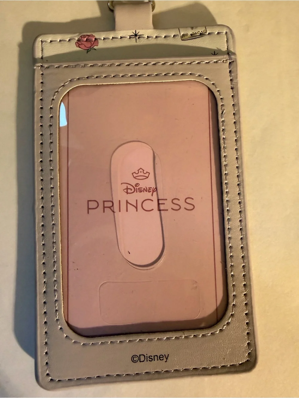 Disney Princess Retractable Lanyard With Pouch New
